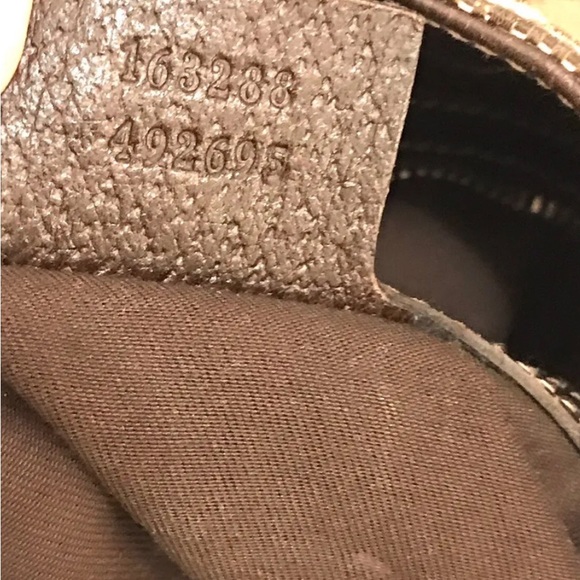 GUCCI Monogram Handbag Charmy Brown Leather MADE IN ITALY - Picture 8 of 12